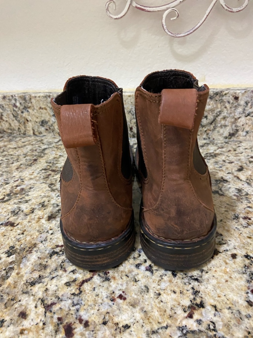 Born Brown Leather Chukka Chelsea Boots - Picture 4 of 9